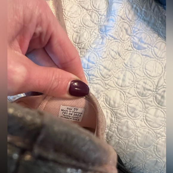 Livie and Luka worn once pink gold slip on shoes. Size 3yr. - Picture 2 of 7